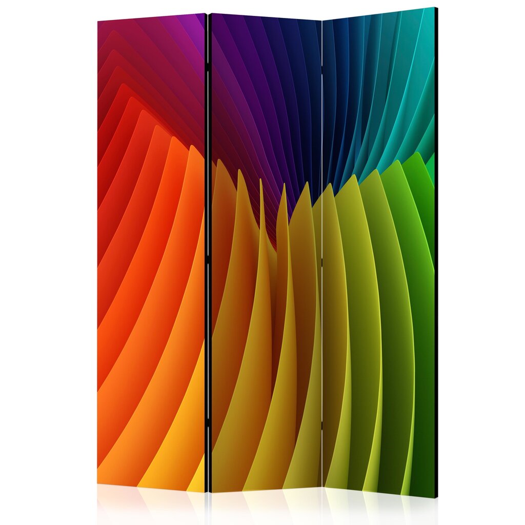 3-daļīgs aizslietnis - Rainbow Wave [Room Dividers] cena un informācija | Aizslietņi | 220.lv