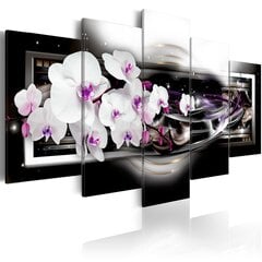 Glezna - Orchids on a black background cena un informācija | Gleznas | 220.lv