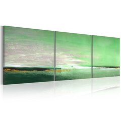 Ar rokām gleznota glezna - Sea-green coast cena un informācija | Gleznas | 220.lv