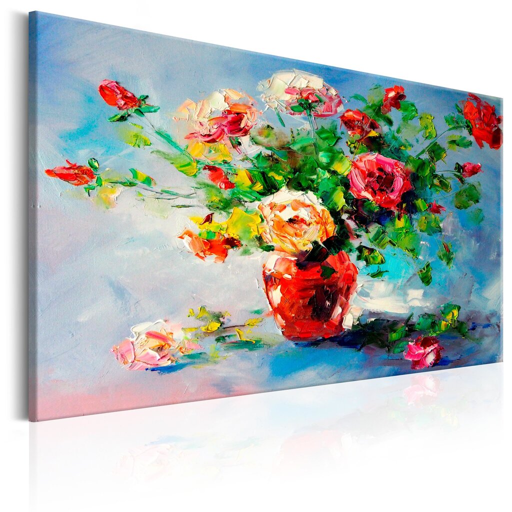 Ar rokām gleznota glezna - Beautiful Roses cena un informācija | Gleznas | 220.lv