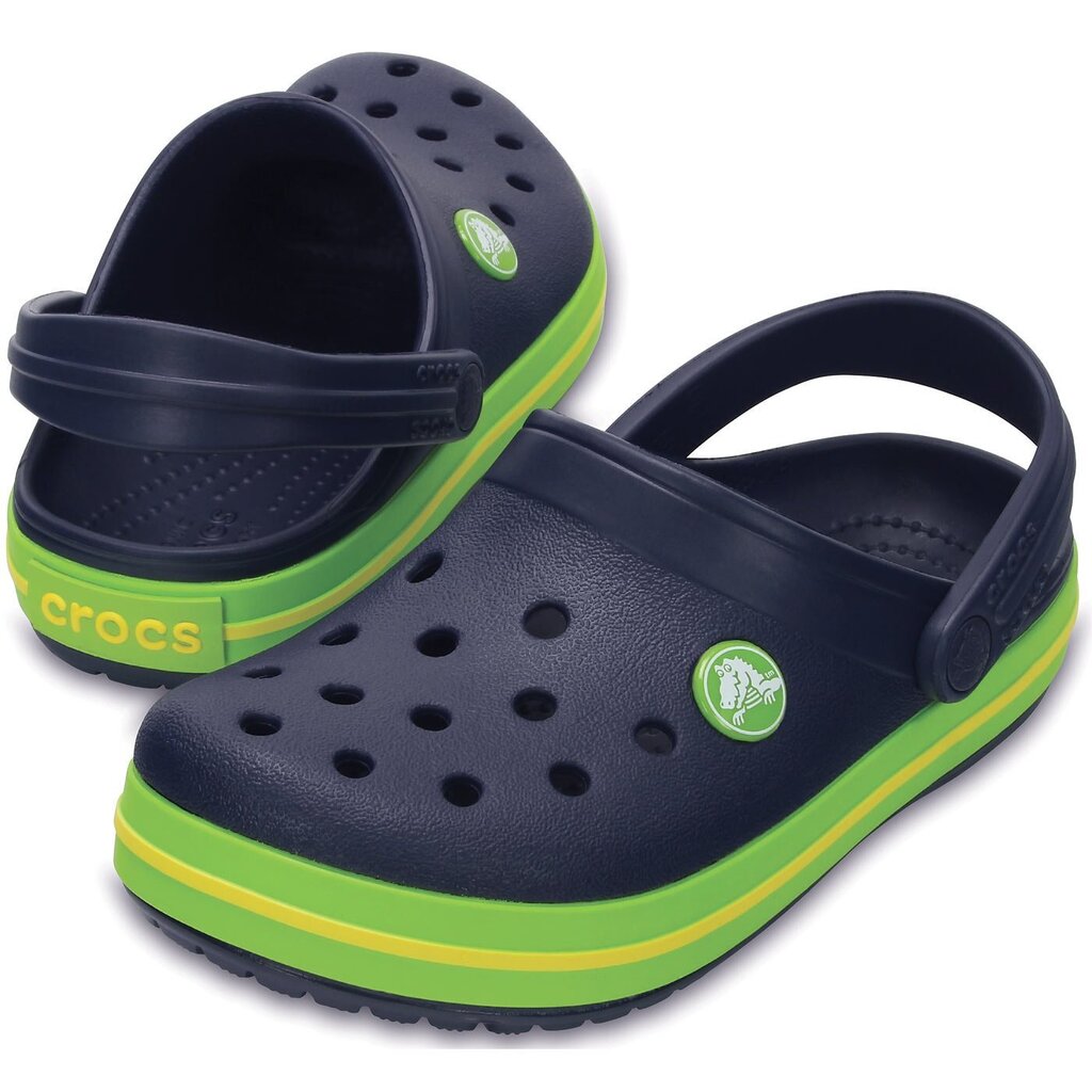 Crocs™ apavi zēniem Crocband Clog, Navy/Wolt Green cena un informācija | Gumijas klogi bērniem | 220.lv