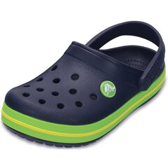 Crocs™ ботинки для мальчиков Crocband Clog, Navy/Wolt Green цена и информация | Детские резиновые сабо | 220.lv