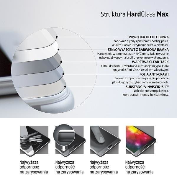 3MK HardGlassMax iPhone XS Black cena un informācija | Ekrāna aizsargstikli | 220.lv