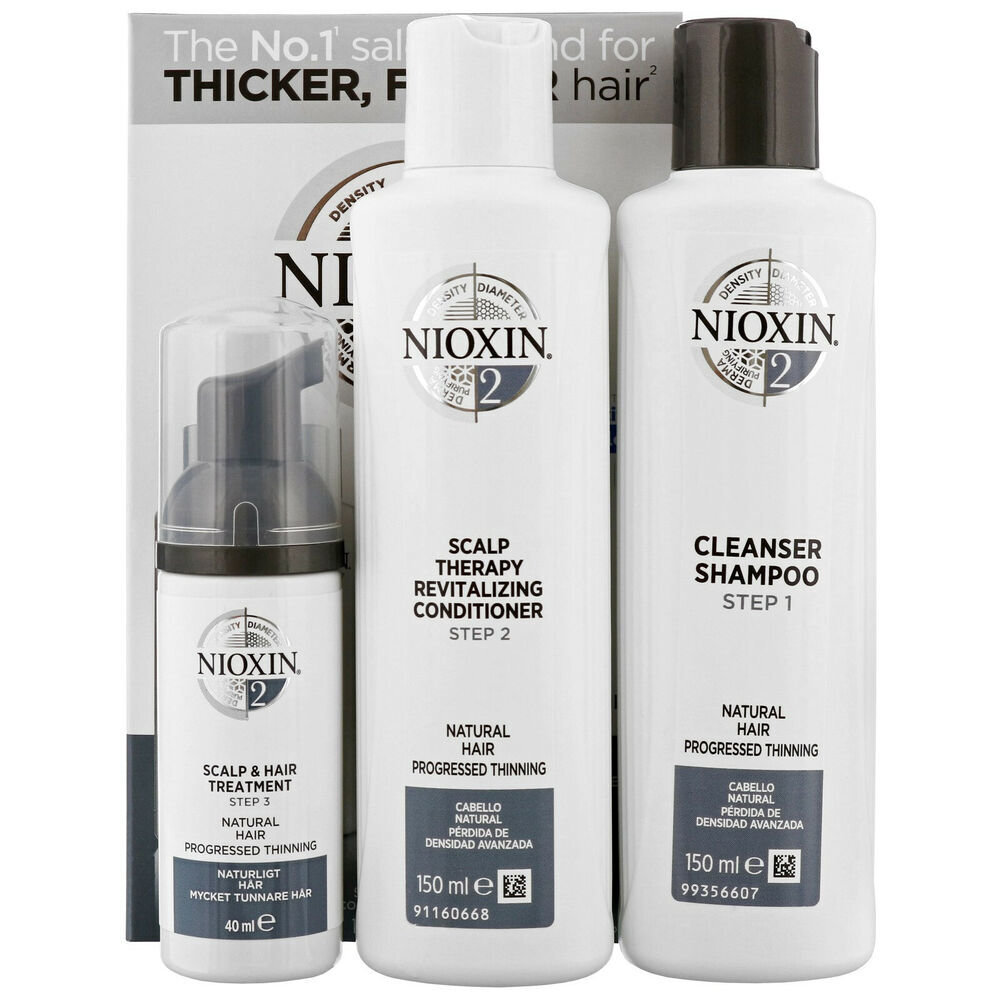 Apjomu piešķirošs komplekts dabīgiem matiem Nioxin Hair System 2 cena un informācija | Matu uzlabošanai | 220.lv
