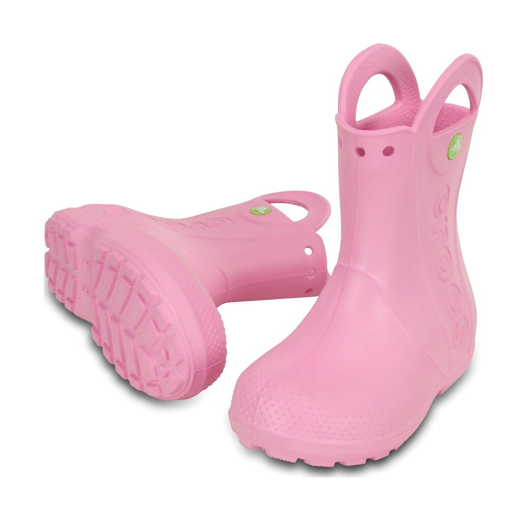 Gumijas zābaki bērniem Crocs Kids' Handle It Rain Boot, Carnation cena un informācija | Gumijas zābaki bērniem | 220.lv