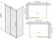 Dušas kabīne Mexen Omega, 8 mm, 110x70,80,90,100 cena un informācija | Dušas kabīnes | 220.lv