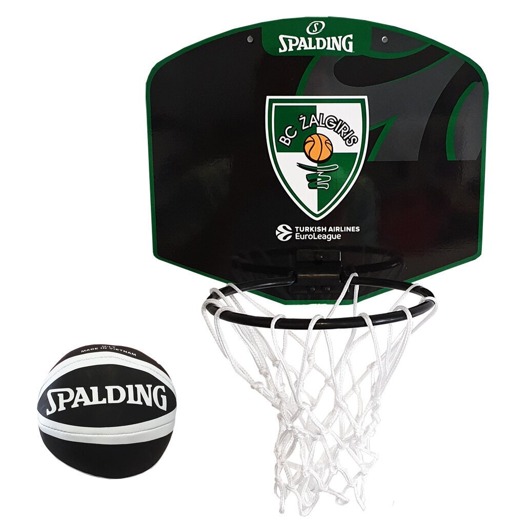 Mini basketbola grozs Spalding Žalgiris, ar bumbu cena un informācija | Basketbola grozi | 220.lv