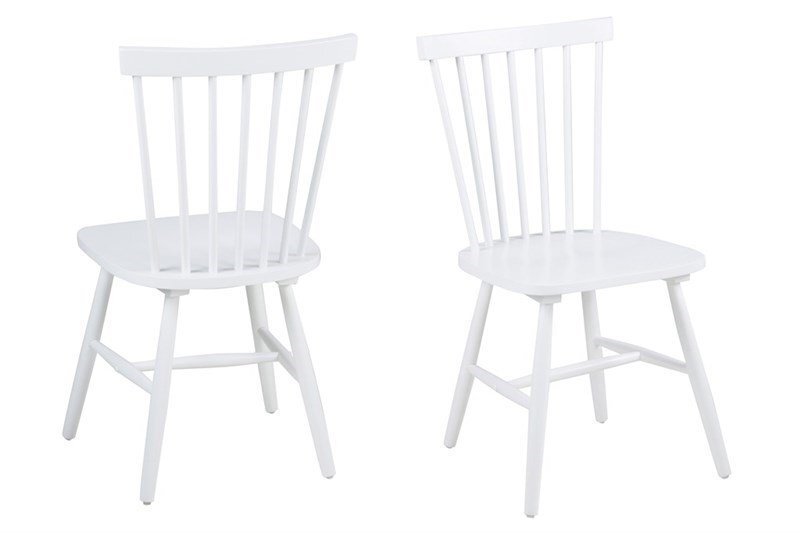 2-u krēslu komplekts Riano, balts cena un informācija | Virtuves un ēdamistabas krēsli | 220.lv