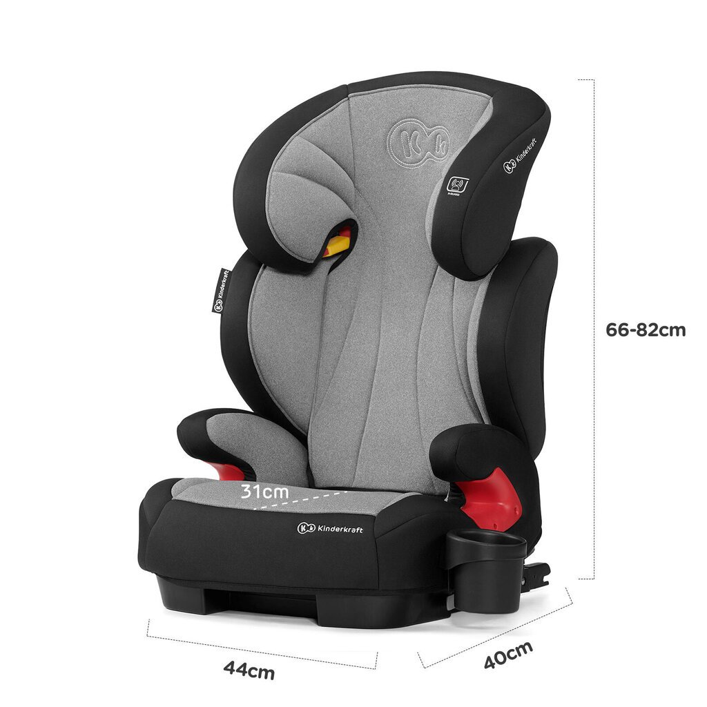 Autokrēsliņš KinderKraft Unity ISOFIX, 15-36 kg, grey cena un informācija | Autokrēsliņi | 220.lv