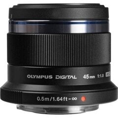 Olympus M.Zuiko Digital 45мм f/1.8 черный цена и информация | Объективы | 220.lv