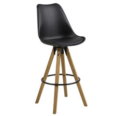 Комплект из 2-х барных стульев Dima, цвет черный/дуб цена и информация | Стулья для кухни и столовой | 220.lv
