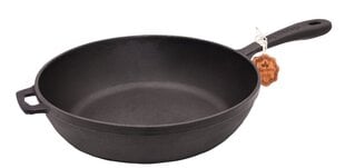 Чугунная сковорода с крышкой, 26x6 см, подходит для Kamado цена и информация | Cковородки | 220.lv