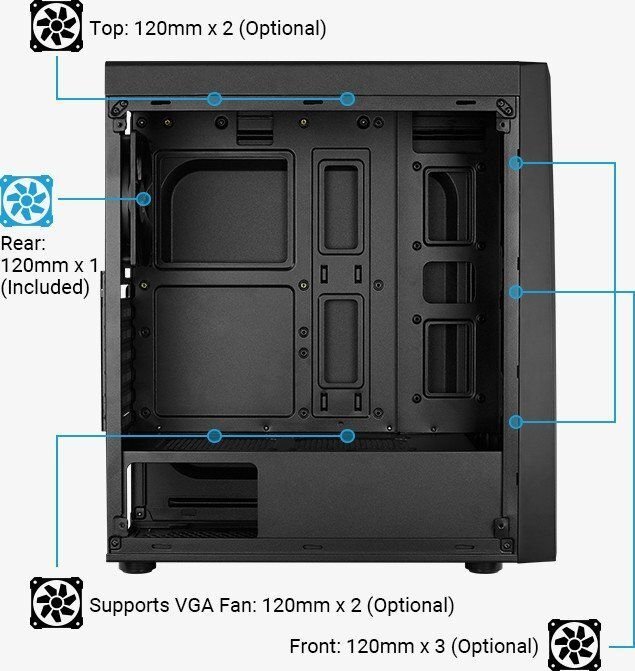 Aerocool ACCM-PV15012.11 cena un informācija | Datoru korpusi | 220.lv