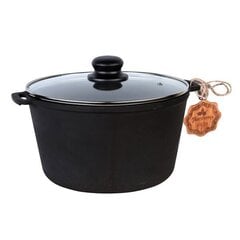 Čuguna katls ar vāku, 6 l, piemērots Kamado цена и информация | Кастрюли, скороварки | 220.lv