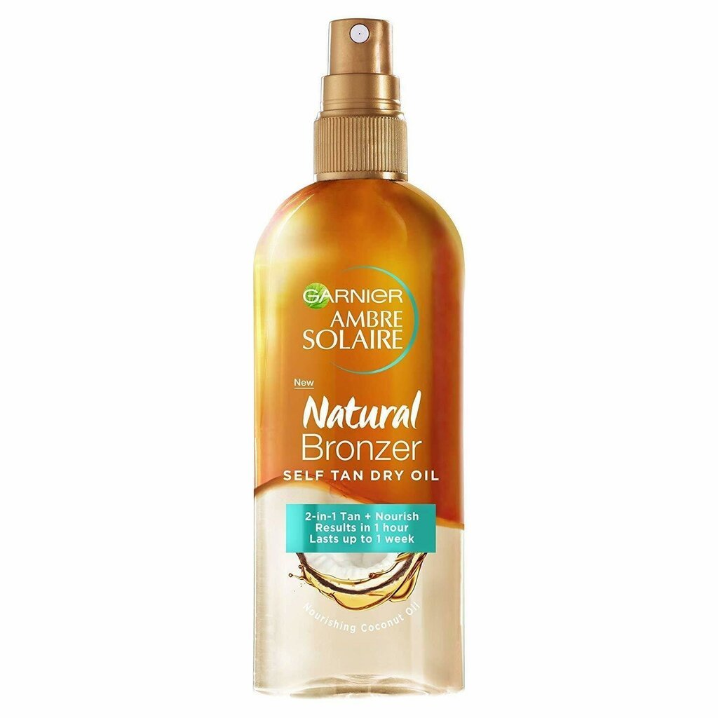 Pašiedeguma sausā eļļa Garnier Ambre Solaire Natural Bronzer 150 ml cena un informācija | Paštonējošie līdzekļi | 220.lv