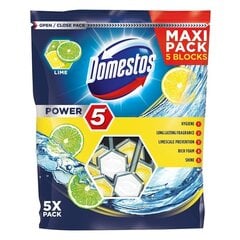 Domestos мыло для унитаза Power 5 Lime, 5x55 гр цена и информация | Domestos Кухонные товары, товары для домашнего хозяйства | 220.lv