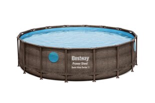 Каркасный бассейн Bestway Power Steel Swim Vista 488x122 cм, с фильтром цена и информация | Бассейны | 220.lv