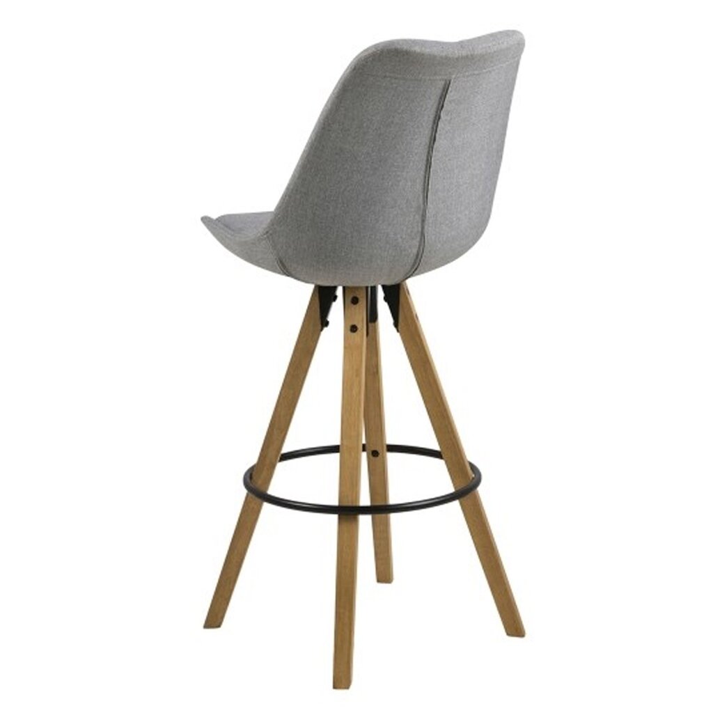 2 bāra krēslu komplekts Dima, pelēkā/ozola krāsā cena un informācija | Virtuves un ēdamistabas krēsli | 220.lv