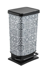 Atkritumu tvertne ar pedāli Rotho Paso Ornament, 40L cena un informācija | Miskastes | 220.lv