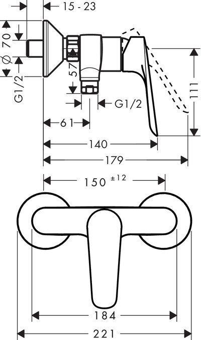 Hansgrohe Logis E dušas jaucējkrāns 71602000 цена и информация | Jaucējkrāni | 220.lv