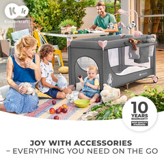 Manēža ar aksesuāriem Kinderkraft Joy, blue cena un informācija | KinderKraft Rotaļlietas, bērnu preces | 220.lv