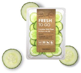 Маска для лица с экстрактом огурца Tony Moly Fresh To Go Cucumber Mask Sheet, 1 шт. цена и информация | Маски для лица, патчи для глаз | 220.lv