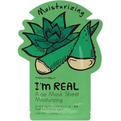 Lapu sejas maska ar alveju Tony Moly I'm Aloe Mask Sheet, 1 gab. cena un informācija | Sejas maskas, acu maskas | 220.lv