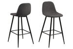 Комплект из 2-х барных-полубарных стульев Wilma, темно-серый