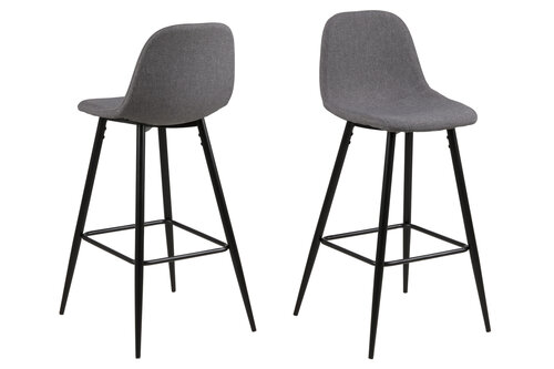 Комплект из 2-х барных-полубарных стульев Wilma, серый цена и информация | Стулья для кухни и столовой | 220.lv