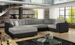 Мягкий угловой диван Damario, серый/черный