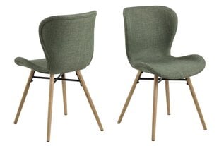 Комплект из 2-х стульев Batilda A1, зеленый/цвет дуба цена и информация | Стулья для кухни и столовой | 220.lv