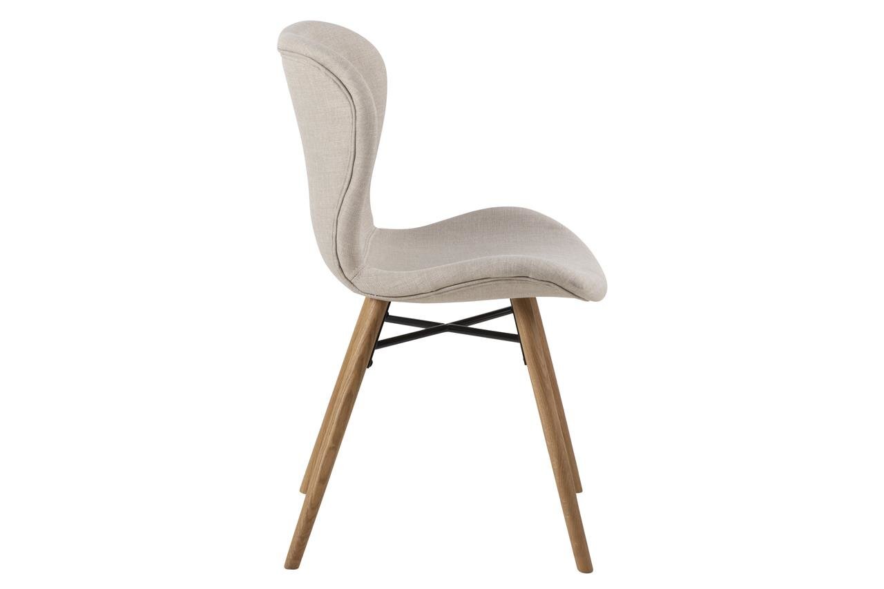 2 krēslu komplekts Batilda A1, smilts/ozola krāsas cena un informācija | Virtuves un ēdamistabas krēsli | 220.lv