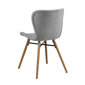 2 krēslu komplekts Batilda A1, pelēkas/ozola krāsas cena un informācija | Virtuves un ēdamistabas krēsli | 220.lv
