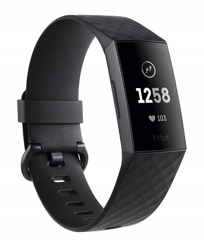 Viedaproce Fitbit Charge 3, Graphite/Melna cena un informācija | Fitnesa aproces | 220.lv