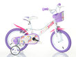 Velosipēds bērniem Bimbo Bike 14", balts/violets цена и информация | Velosipēdi | 220.lv