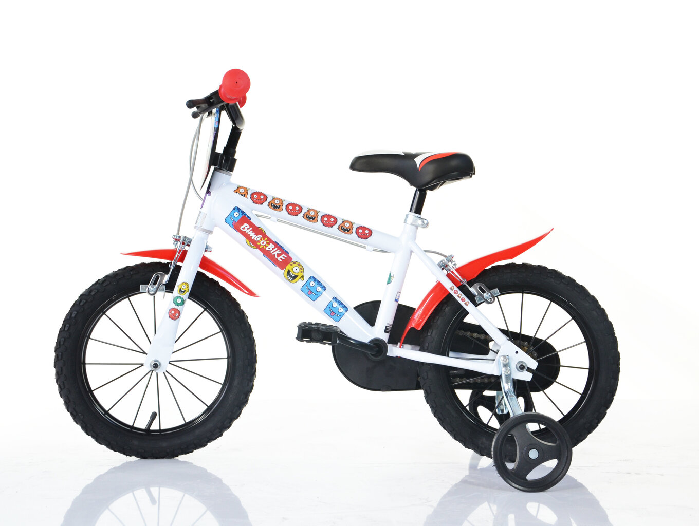 Velosipēds bērniem Bimbo Bike 16", balts/sarkans цена и информация | Velosipēdi | 220.lv