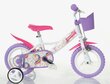 Velosipēds bērniem Bimbo Bike 12", balts/violets цена и информация | Velosipēdi | 220.lv