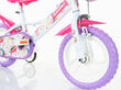 Velosipēds bērniem Bimbo Bike 12", balts/violets cena un informācija | Velosipēdi | 220.lv