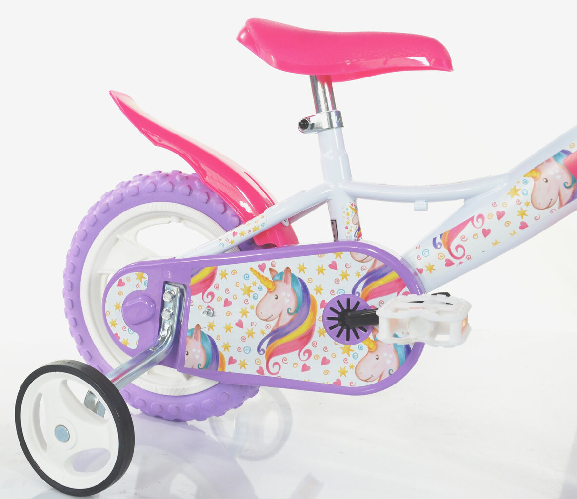 Velosipēds bērniem Bimbo Bike 12", balts/violets cena un informācija | Velosipēdi | 220.lv