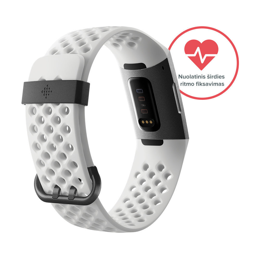 Viedā aproce Fitbit Charge 3, Frost White/Graphite cena un informācija | Fitnesa aproces | 220.lv