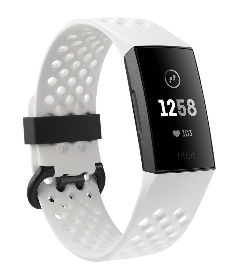 Viedā aproce Fitbit Charge 3, Frost White/Graphite цена и информация | Fitnesa aproces | 220.lv