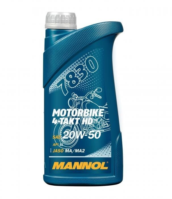 Mannol 7830 Motorbike 4-Takt HD API SL SAE 20W-50, 1L цена и информация | Moto eļļas | 220.lv