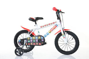 Velosipēds bērniem Bimbo Bike 14", balts/sarkans цена и информация | Велосипеды | 220.lv