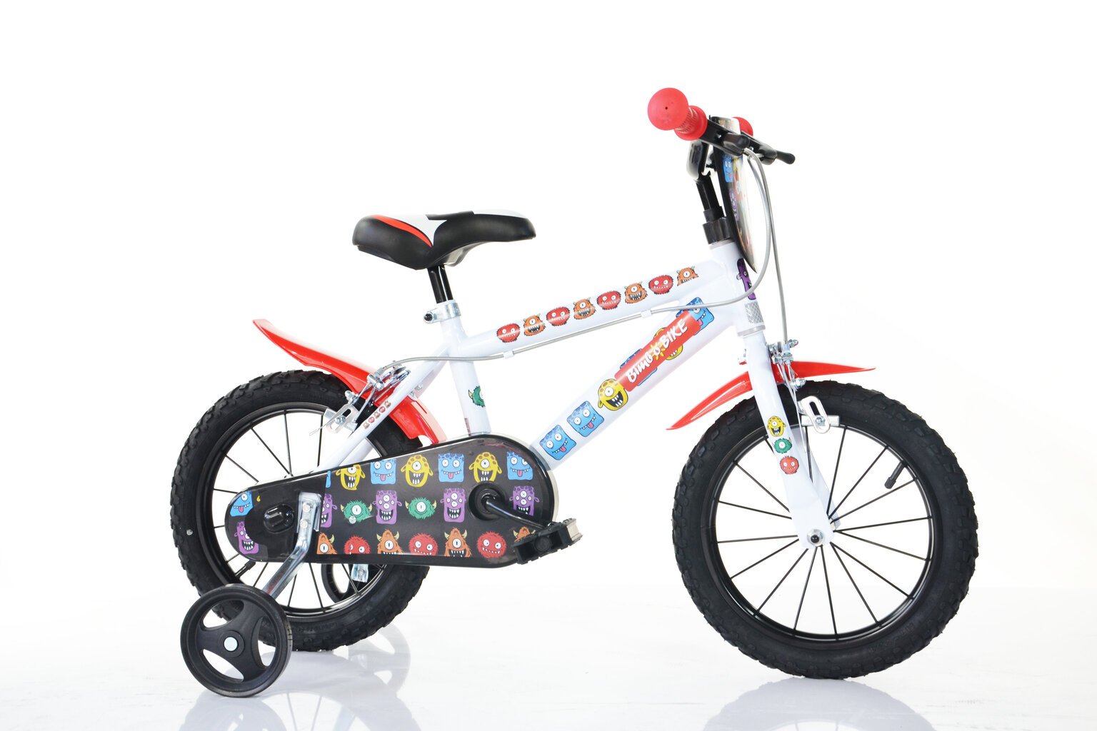 Velosipēds bērniem Bimbo Bike 14", balts/sarkans цена и информация | Velosipēdi | 220.lv