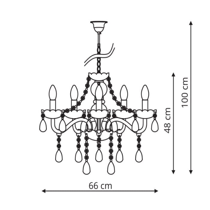 Light Prestige griestu lampa Cristallo 8 cena un informācija | Lustras | 220.lv