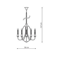 Light Prestige griestu lampa Canaria 5 cena un informācija | Lustras | 220.lv