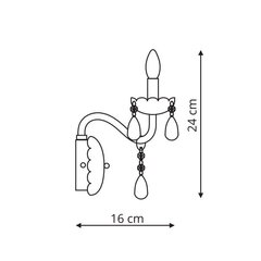 Light Prestige sienas lampa Cristallo цена и информация | Настенные светильники | 220.lv