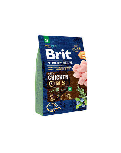 BRIT Premium By Nature Junior Extra Large XL 3 kg cena un informācija | Sausā barība suņiem | 220.lv