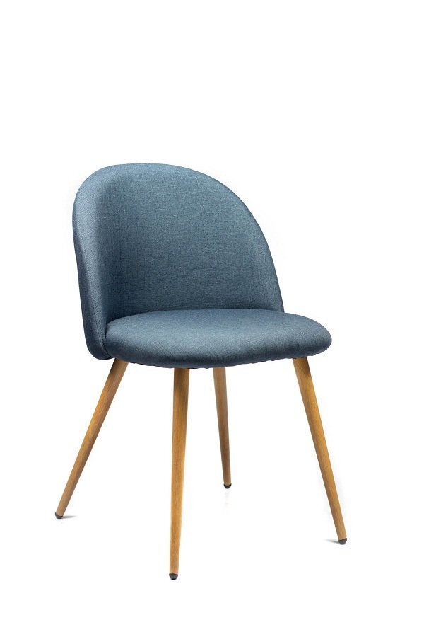 4-u krēslu komplekts VK-09, zils/brūns цена и информация | Virtuves un ēdamistabas krēsli | 220.lv
