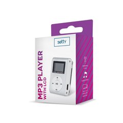 Setty Metal Clip MP3 Плеер с FM Радио LCD Дисплей Micro SD слот до 32GB всроенным Li-Ion аккумулятором Серебристый цена и информация | MP3 проигрыватели | 220.lv